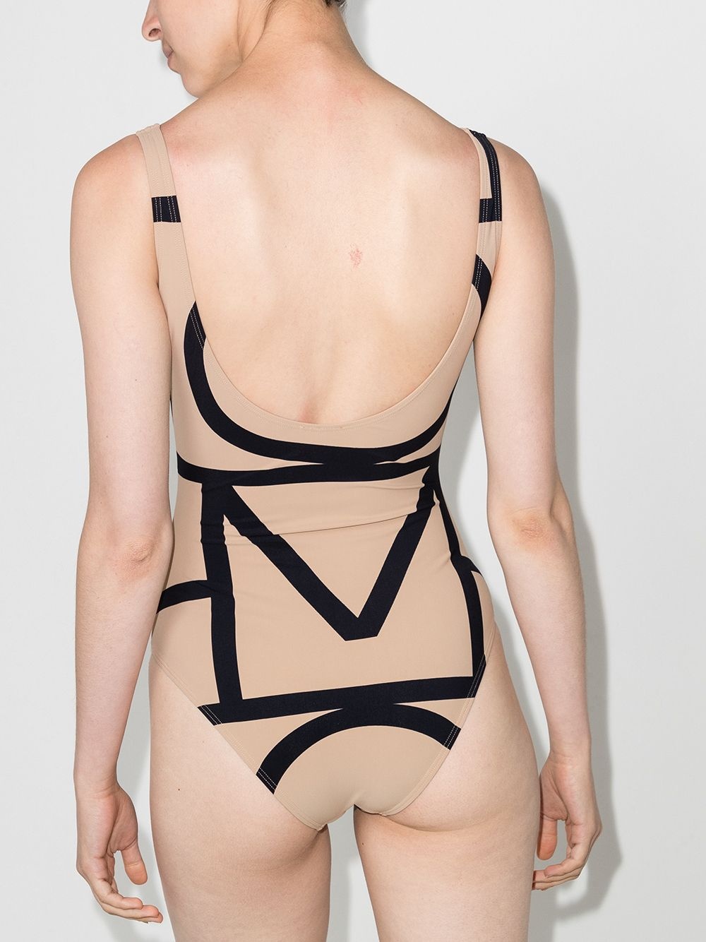 monogram-print swimsuit - 3