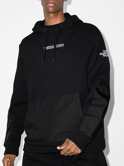 The North Face logo-embroidered cotton hoodie outlook