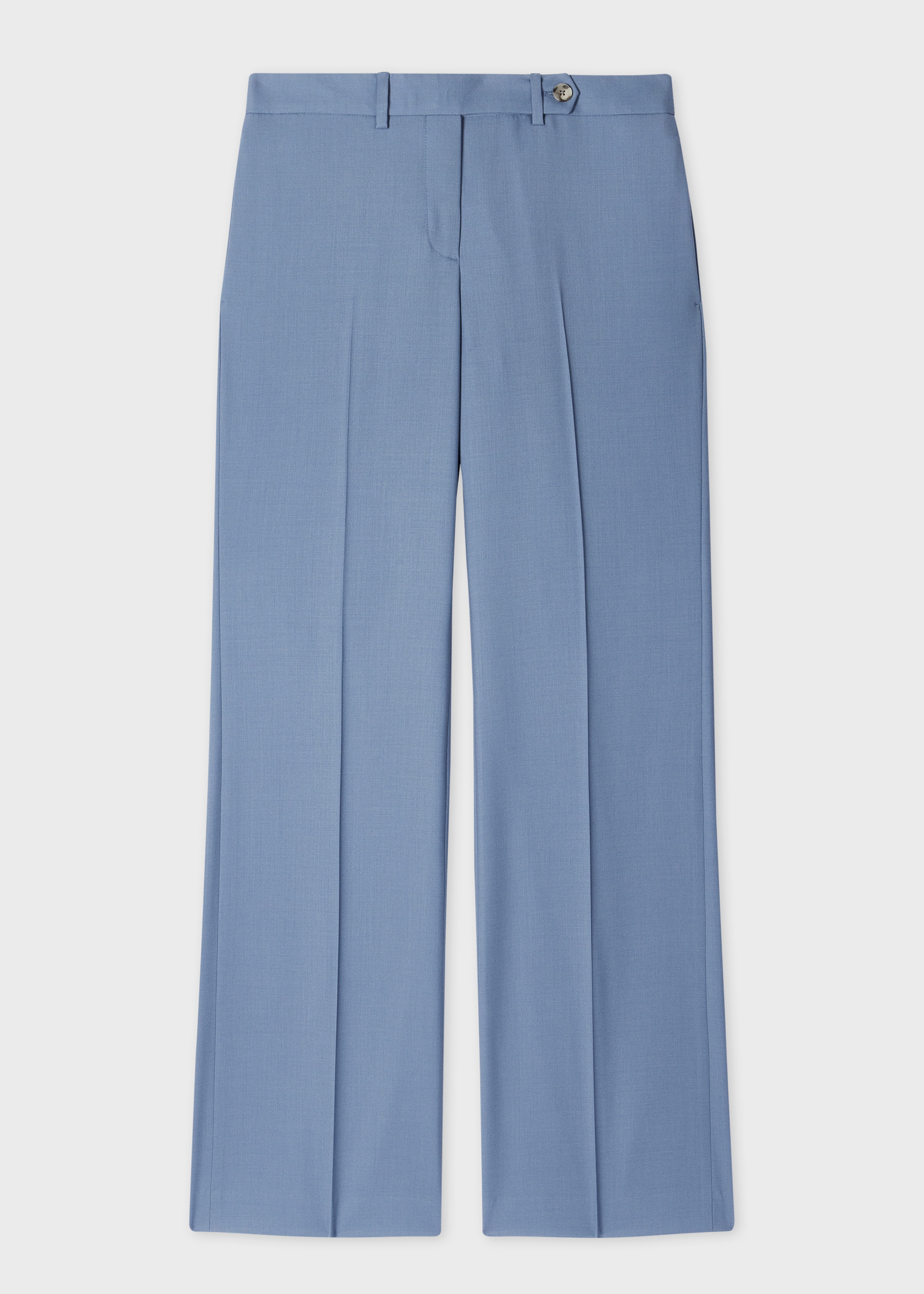 Women's A Suit To Travel In - Steel Blue Wool Double Breasted Suit - 5
