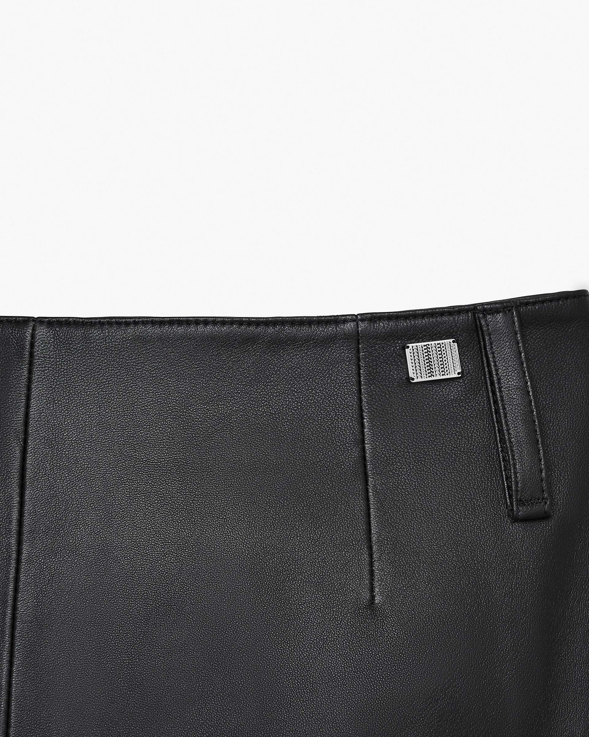 LEATHER SLIM SKIRT - 6