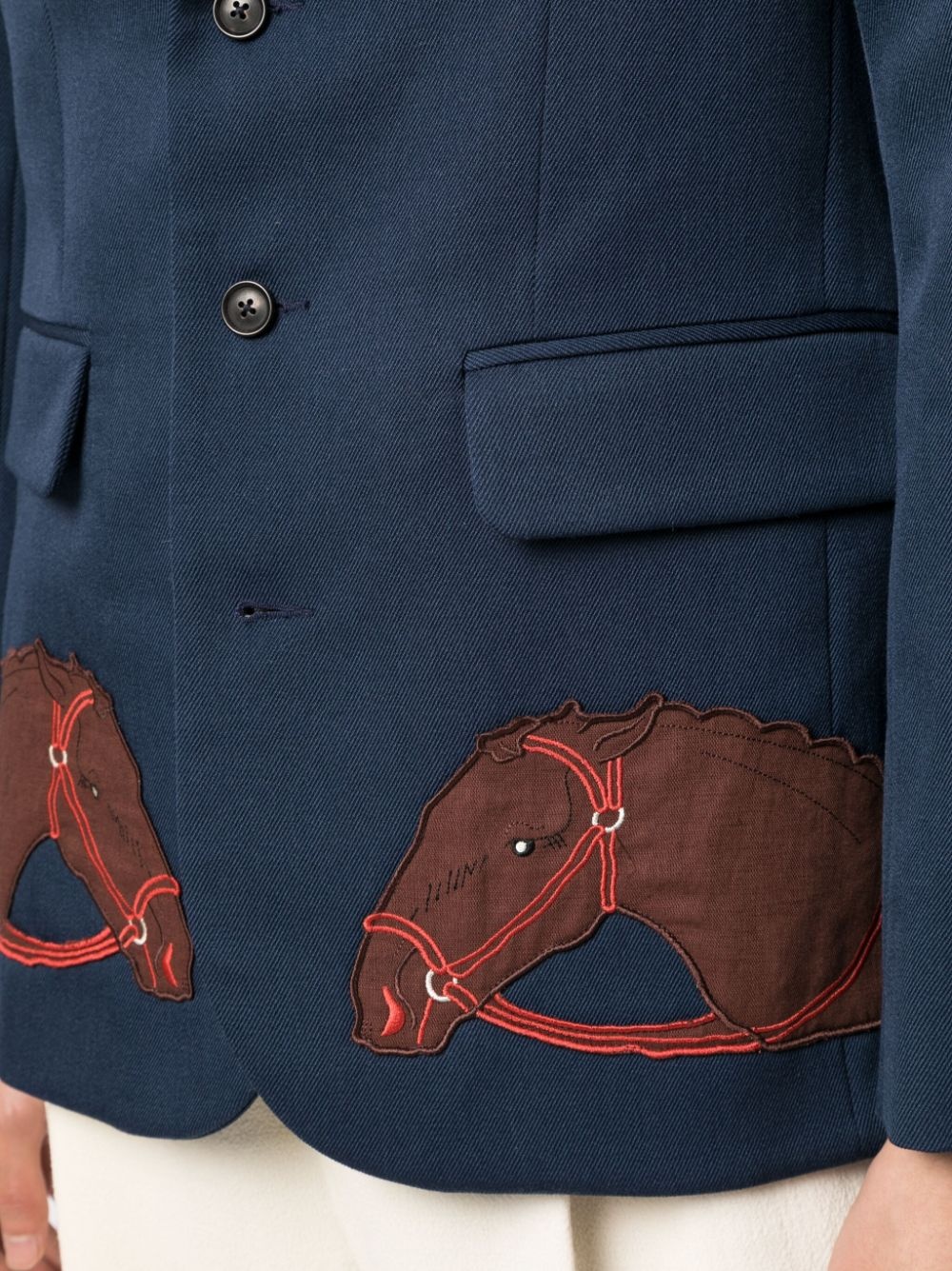 Pony AppliquÃ© suit jacket - 5