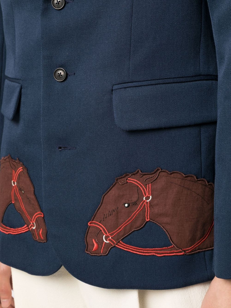 Pony AppliquÃ© suit jacket 5