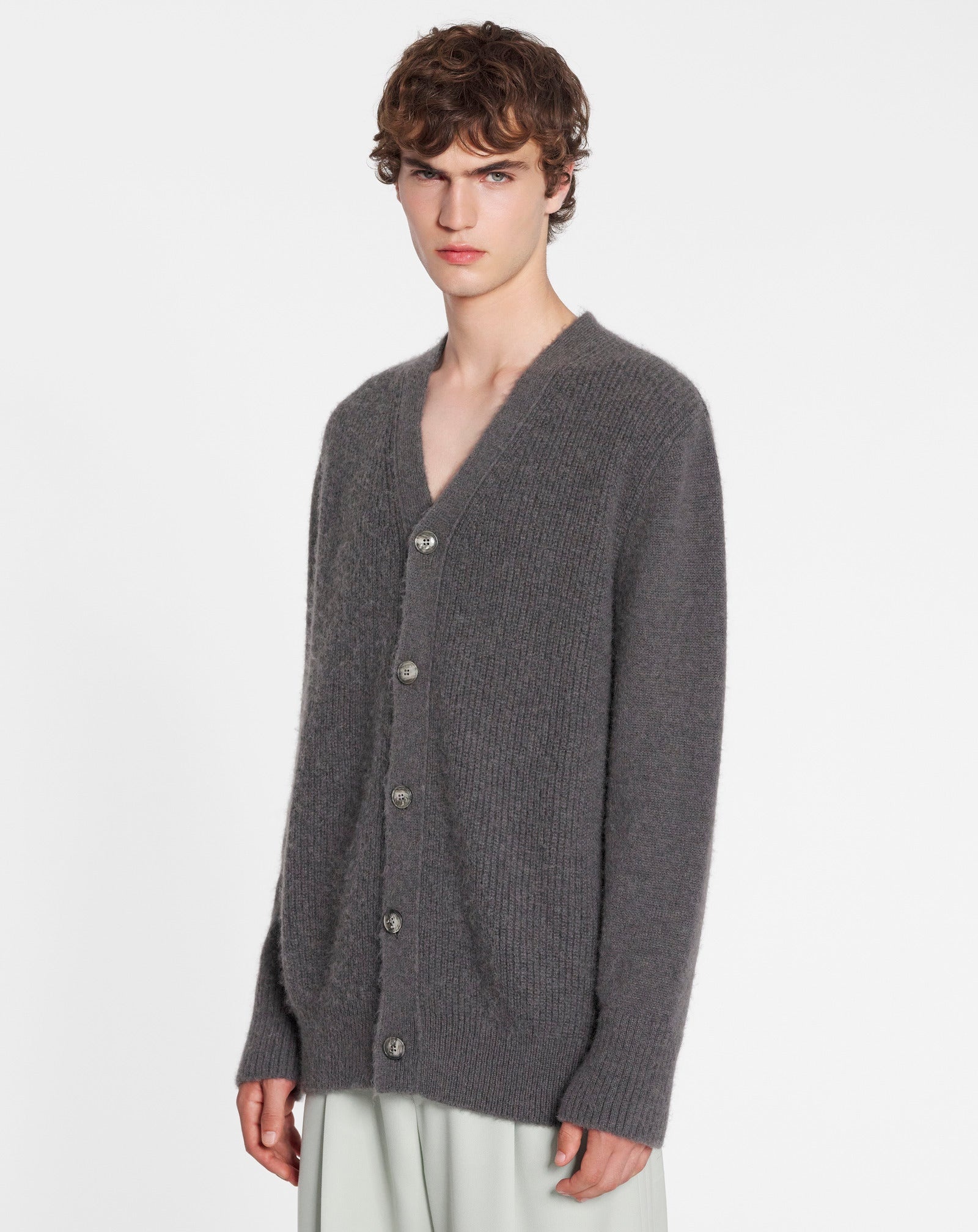 CARDIGAN IN BRUSHED MOHAIR - 3