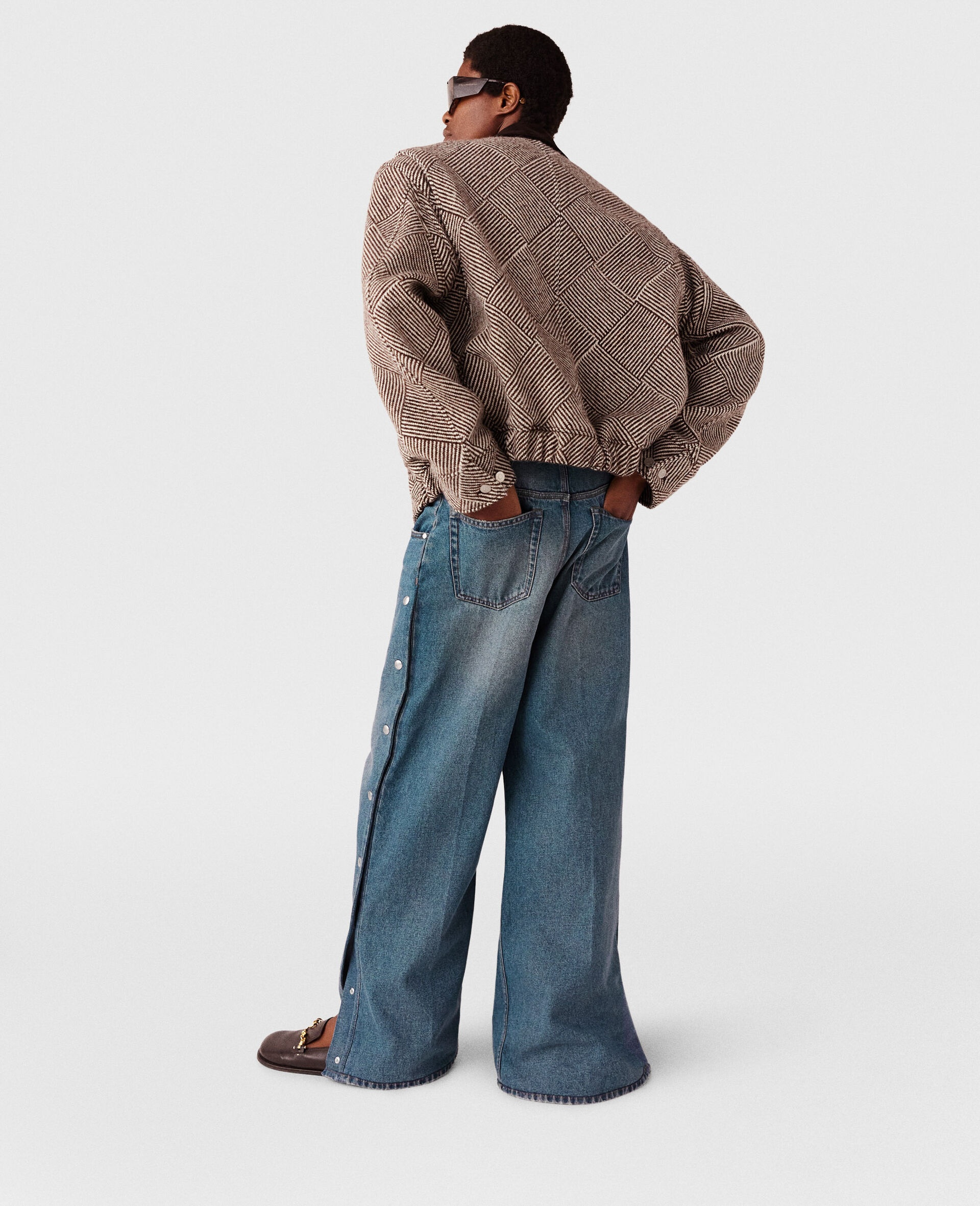 Oversized Tweed Bomber Jacket - 7