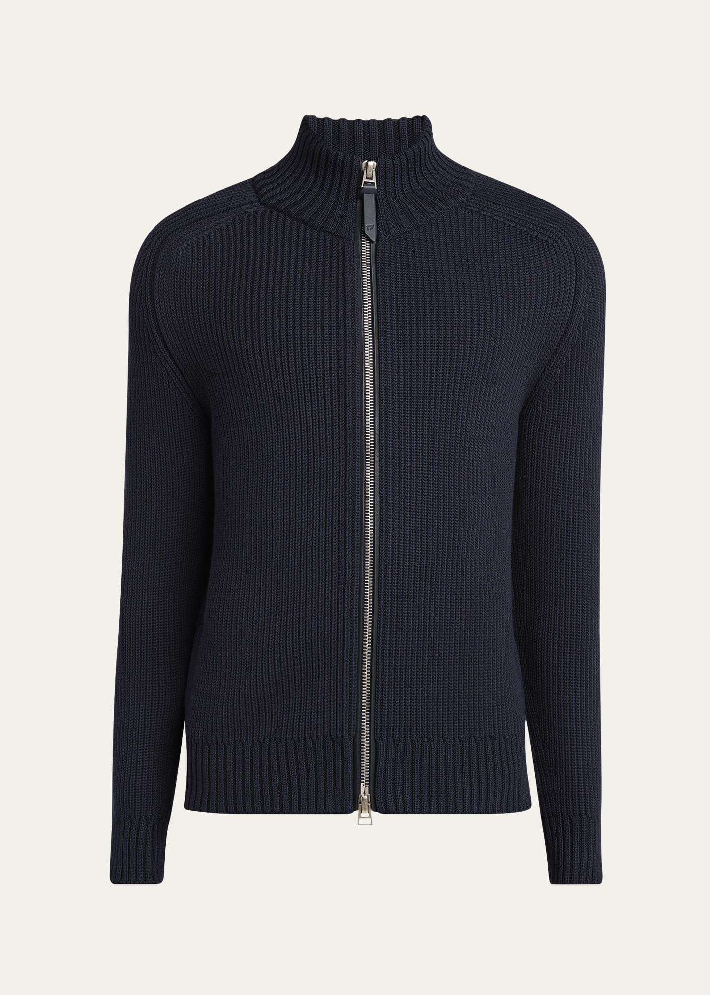 Men's Ribbed Full-Zip Sweater - 1