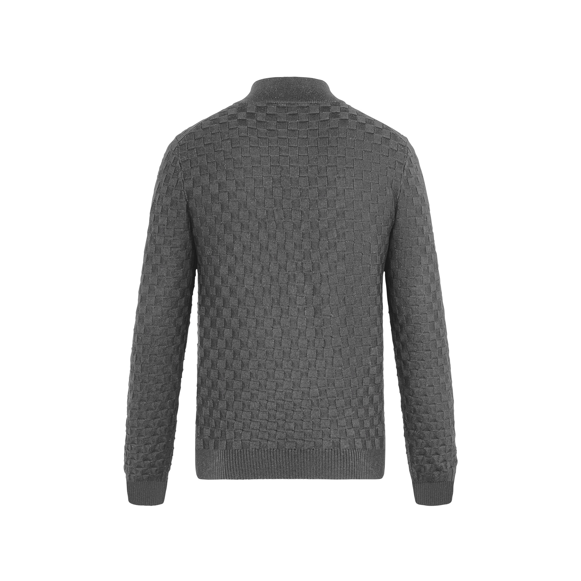 Damier Signature Zip-Through Cardigan - 3