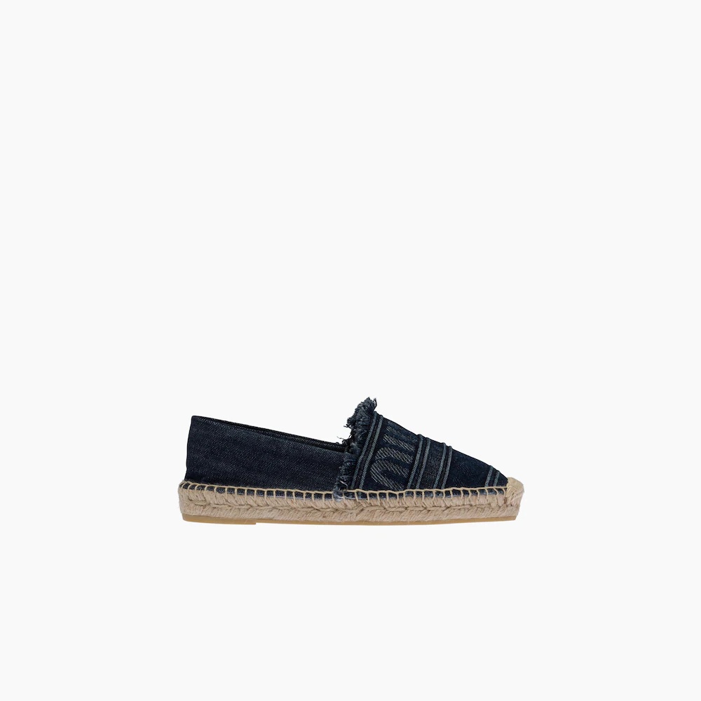 Denim espadrilles with raw-cut edges - 2