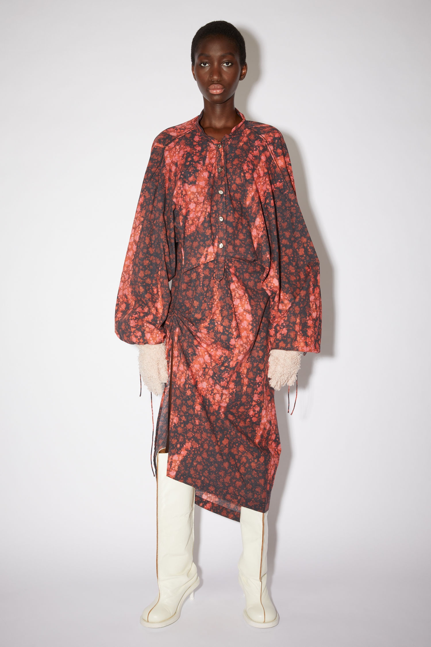 Full length dress - Red/black - 2
