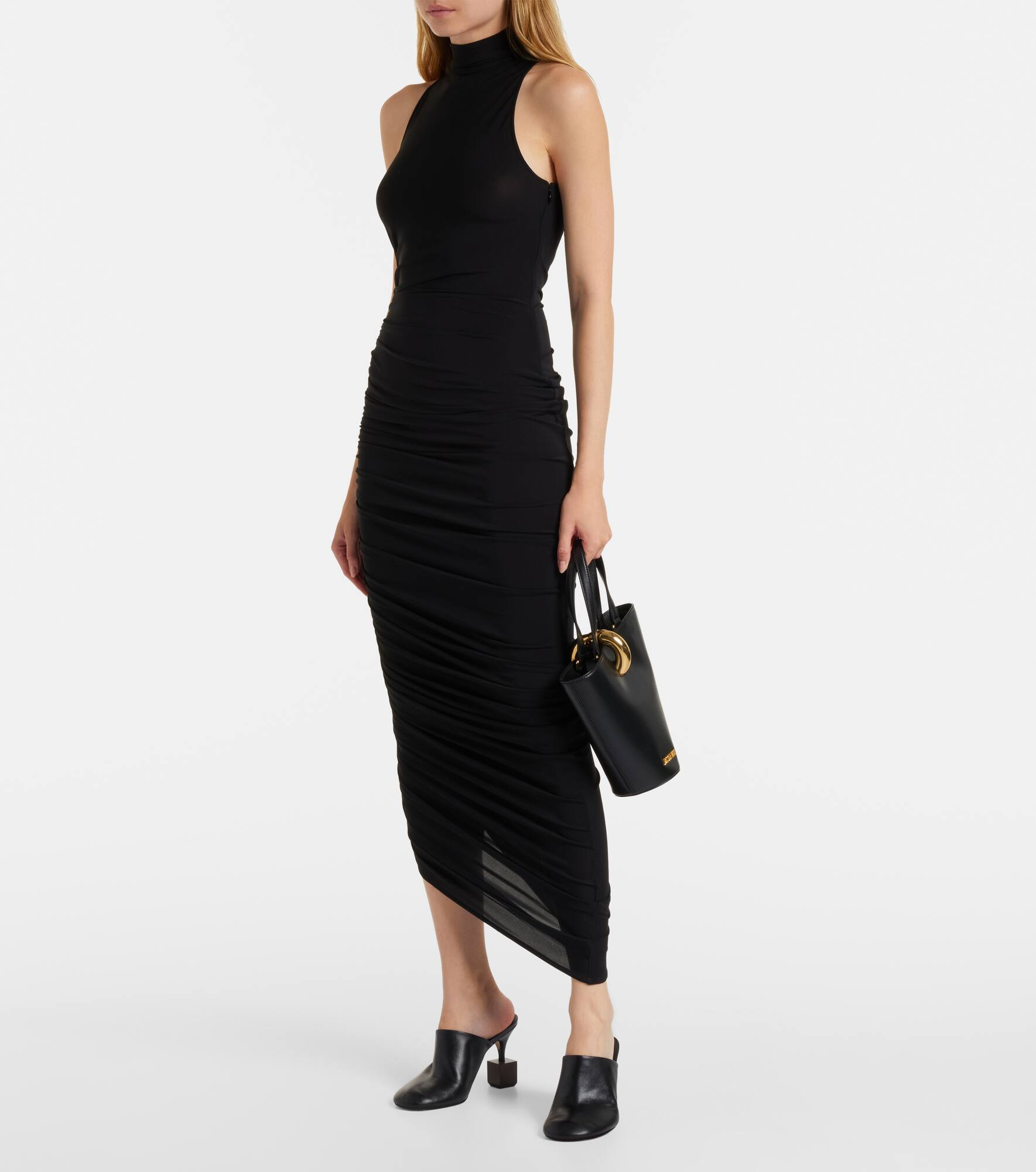 Piazza gathered jersey midi dress - 2