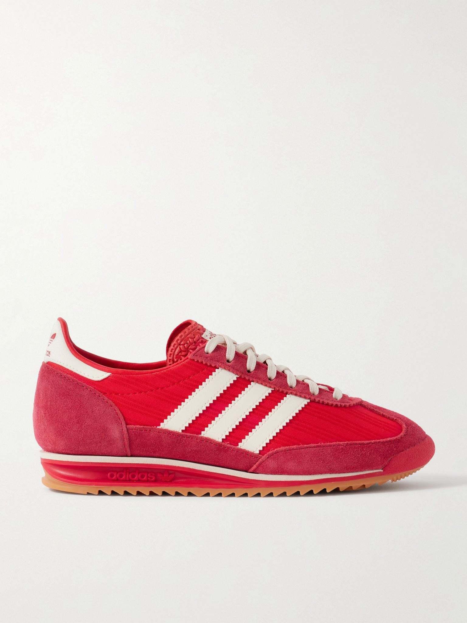 SL 72 OG suede and leather-trimmed nylon sneakers Red - 1