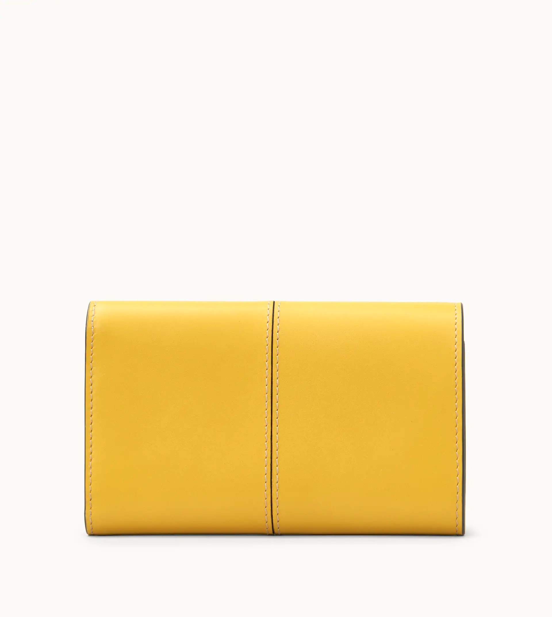 PURSE IN LEATHER - YELLOW - 4