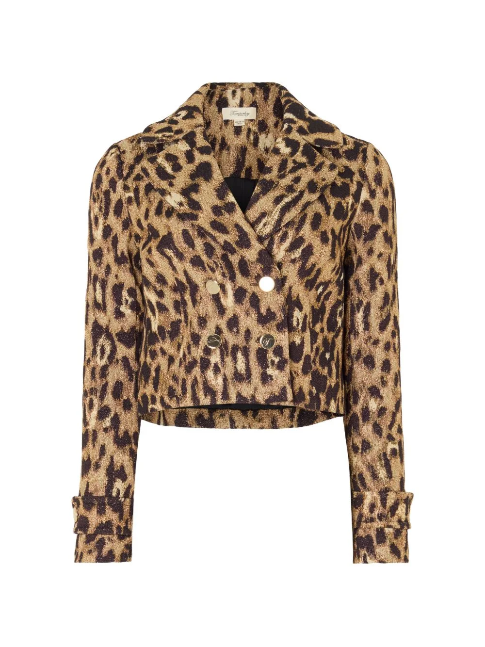 Amara leopard-print cropped jacket - 1