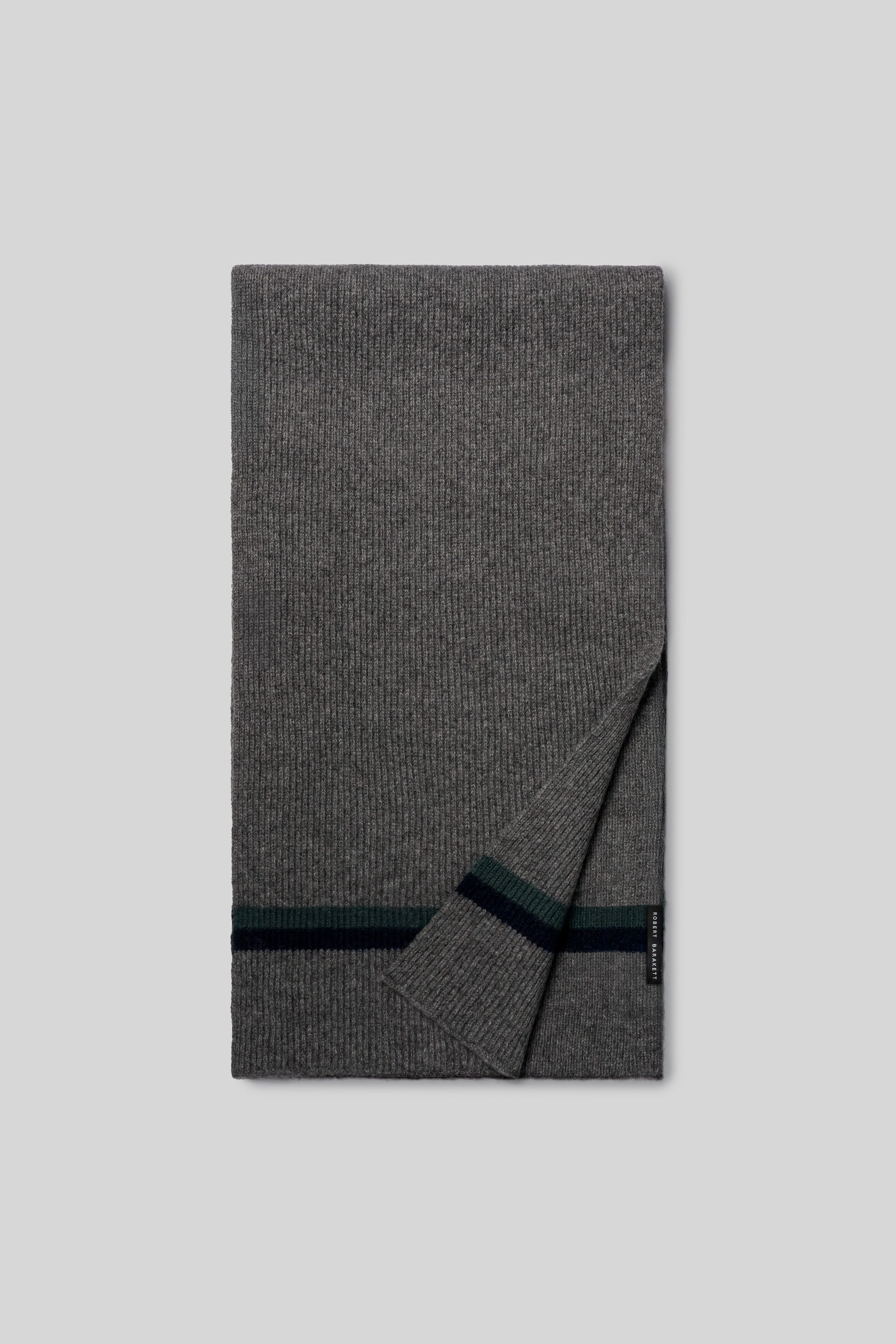 Eric Cashmere Knit Stripe Scarf - 1