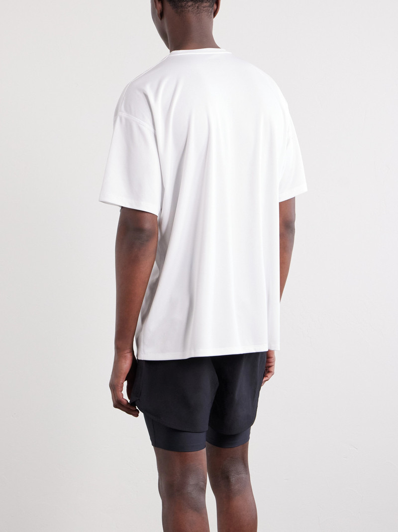 Logo-Print Perforated Recycled-Jersey T-Shirt 4