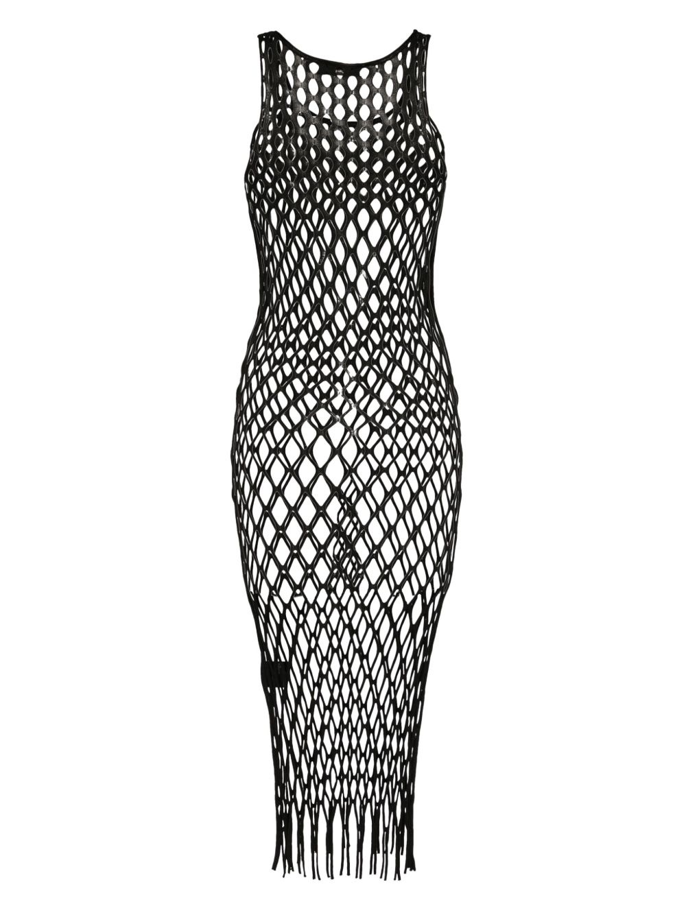 mesh-knitted tank dress - 2