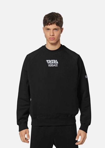 VERSACE La Greca Embroidered Sweatshirt outlook