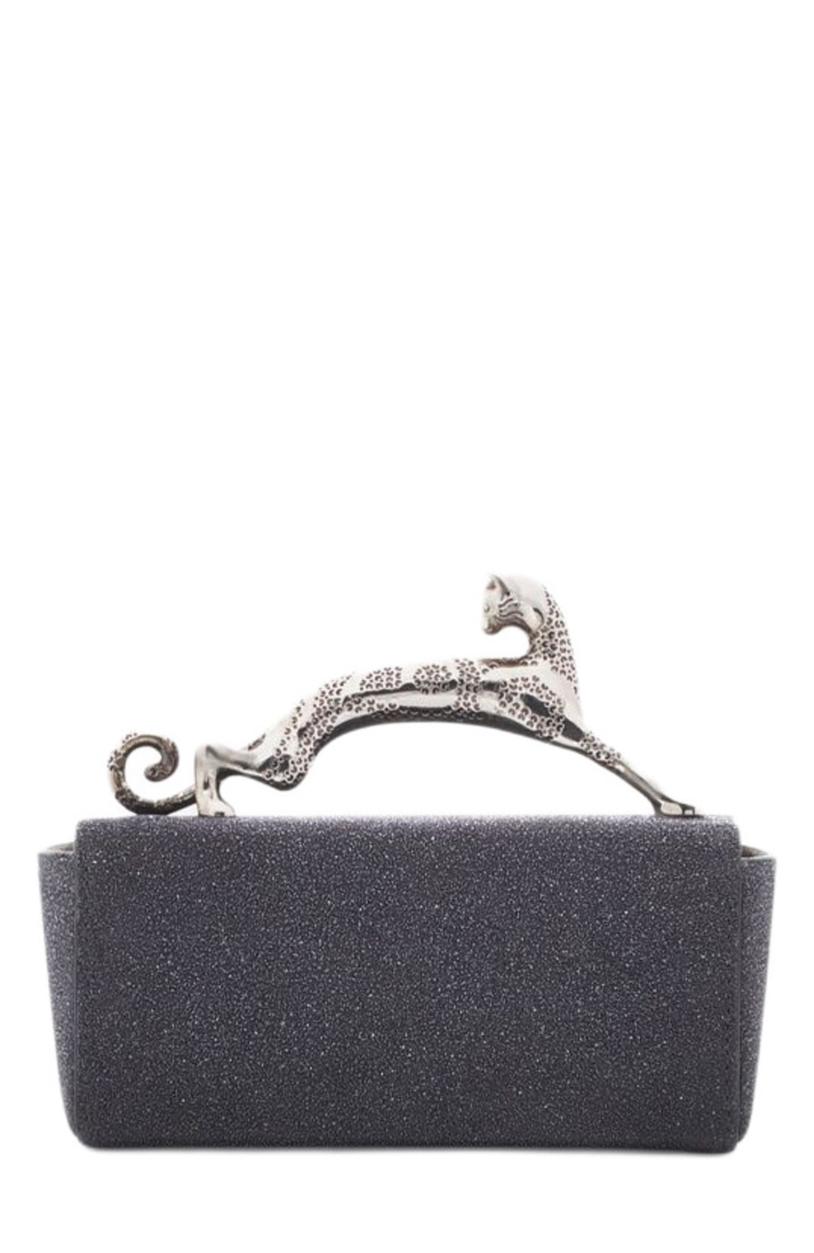 Lanvin Micro Pencil Cat Bag In Suede in Black at Nordstrom - 4