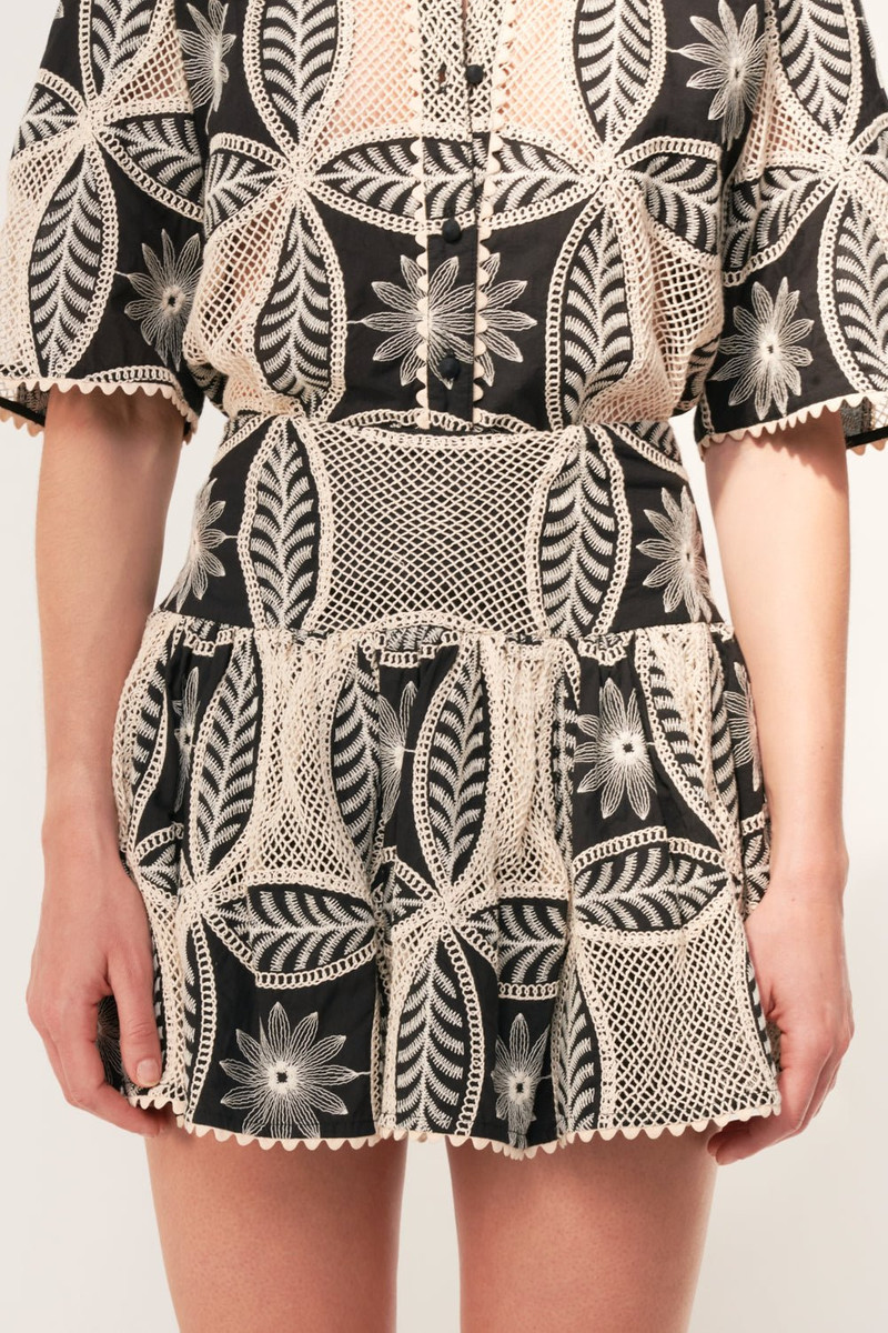 Poupette St Barth Mini Skirt Colleen - Black outlook