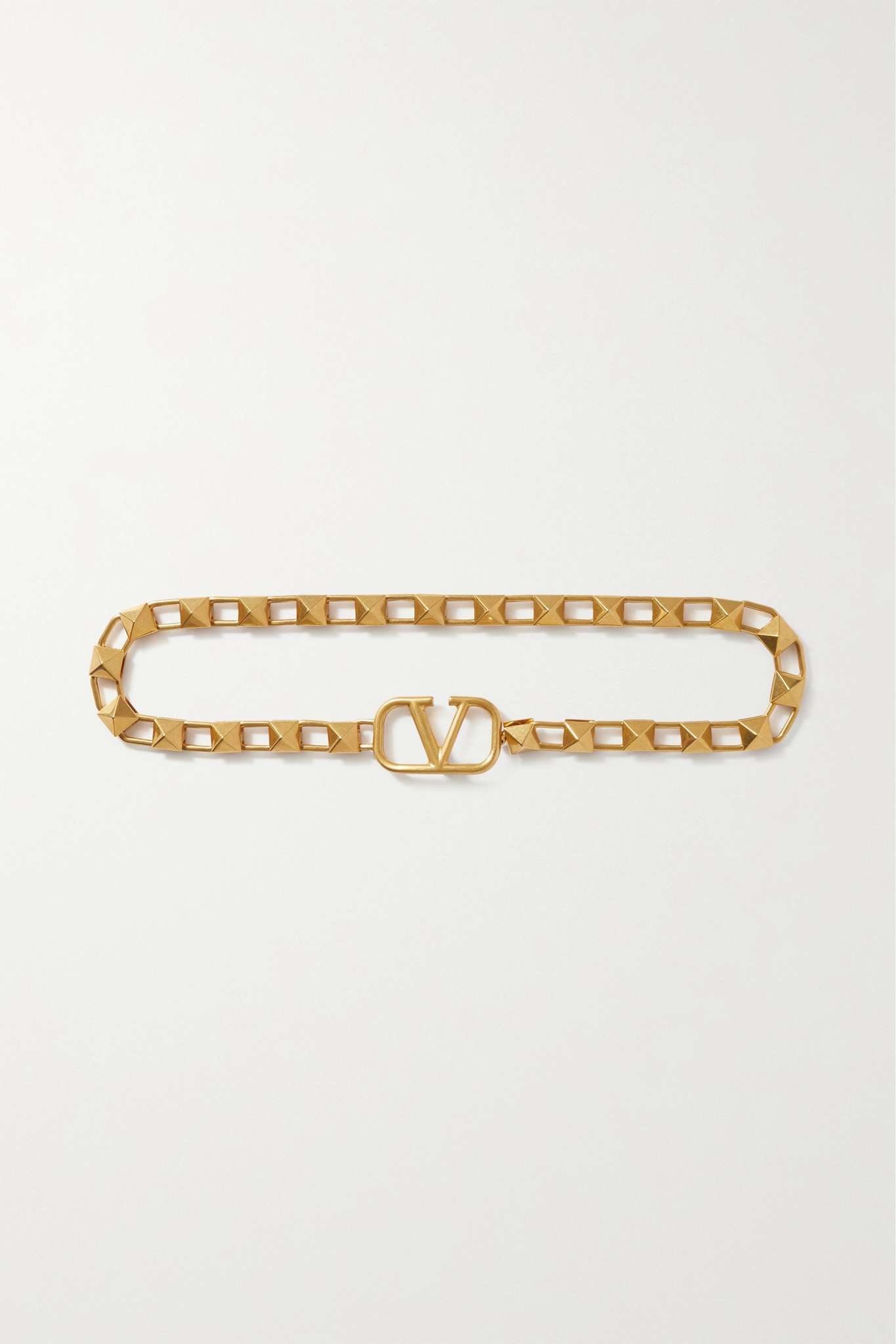 Valentino Garavani VLOGO Roman Stud gold-tone waist belt - 1