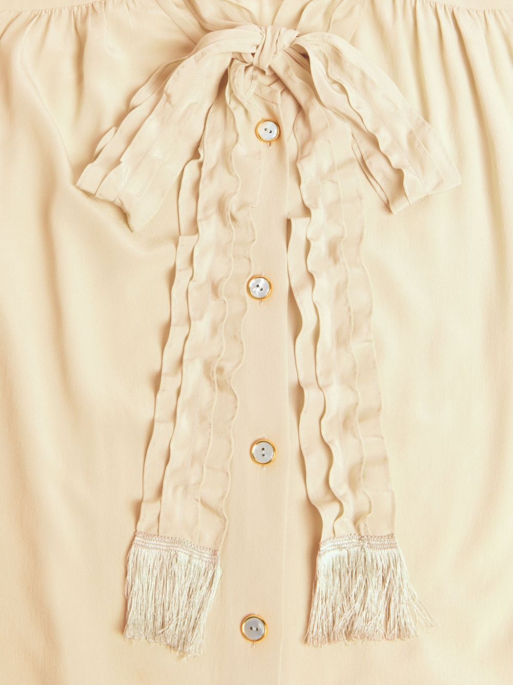 Valentino Women Crepe De Chine Silk Blouse - 6