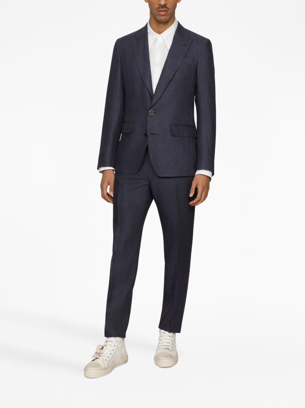 pressed-crease tailored trousers - 3