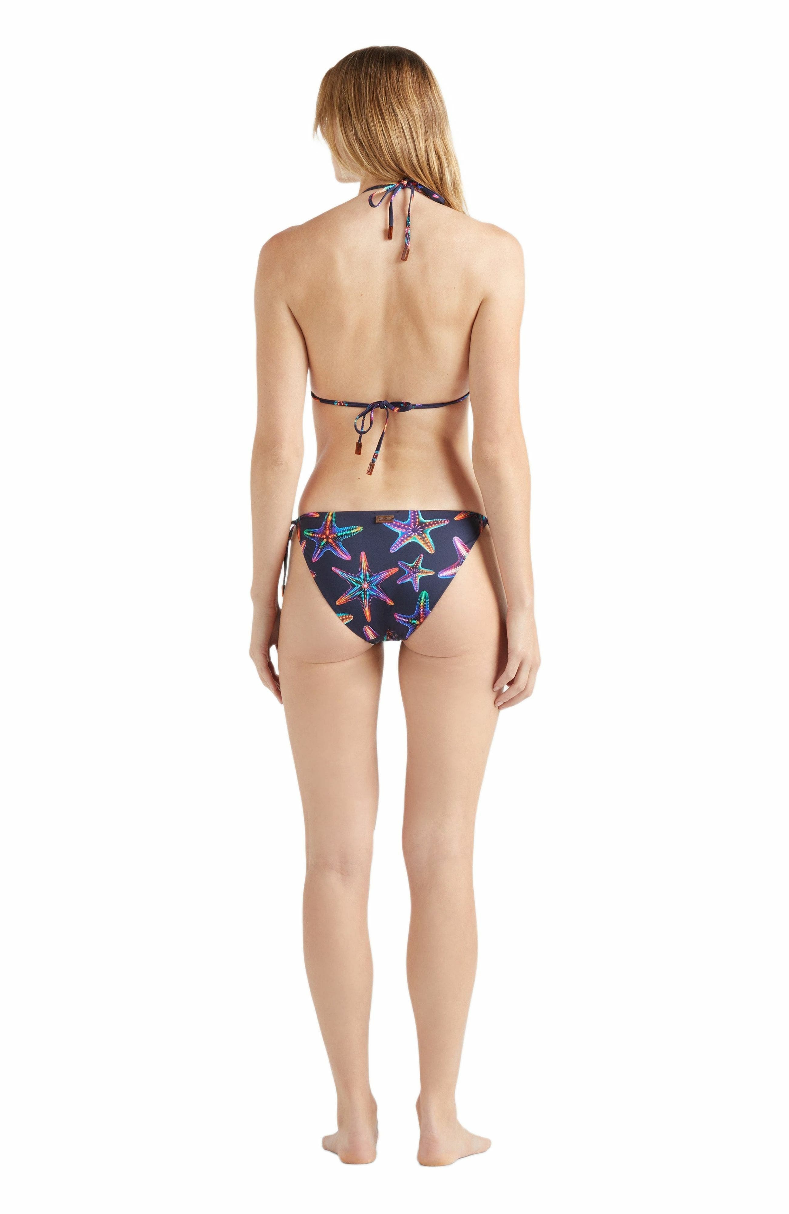 Vilebrequin Women's Disco Stars Triangle Bikini Top in Bleu Marine at Nordstrom - 3