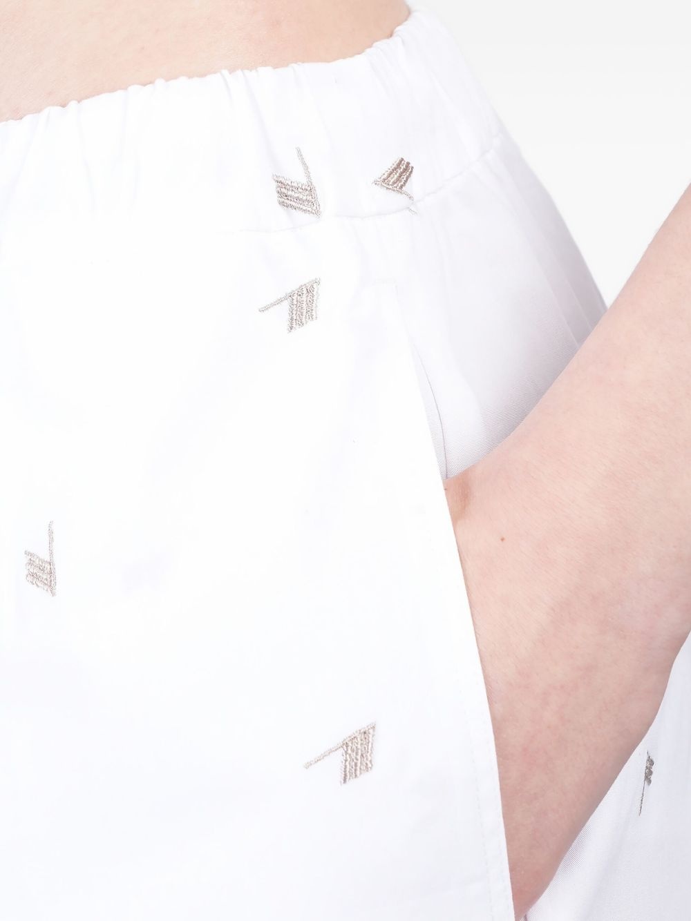 logo-embroidered trousers - 5