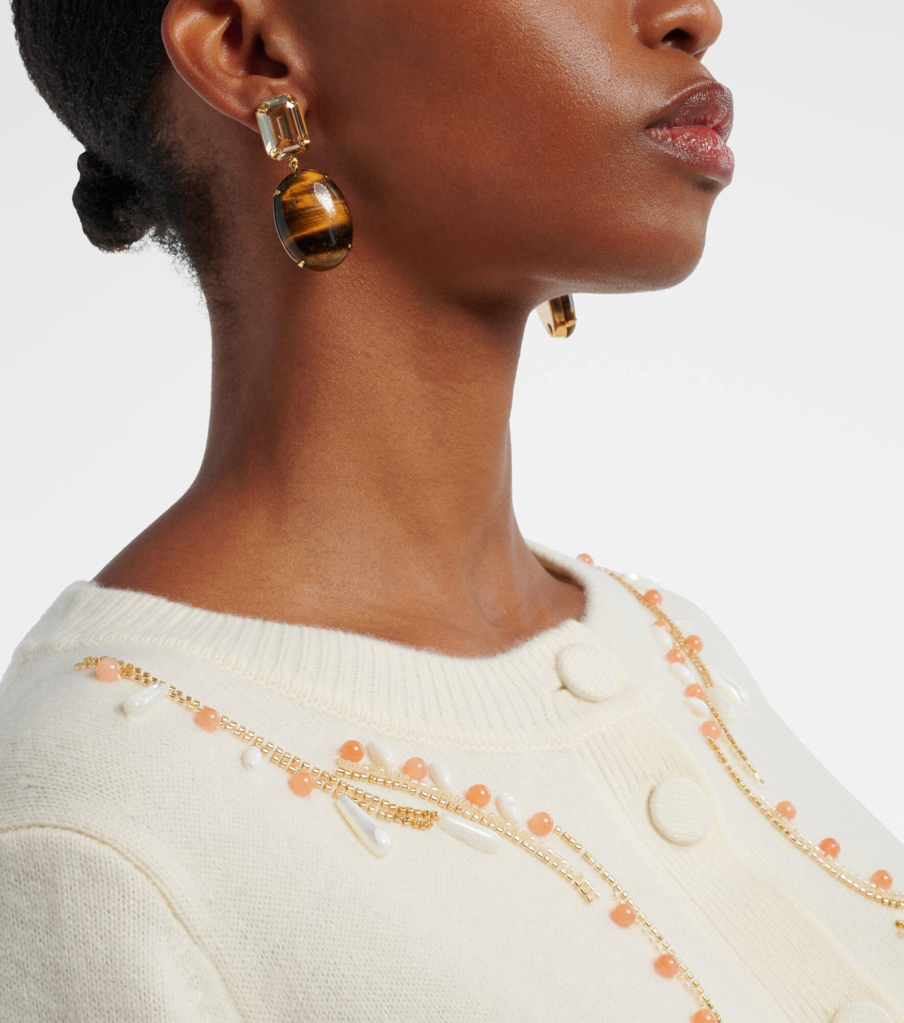 Xiomara crystal-embellished gold-plated earrings - 3