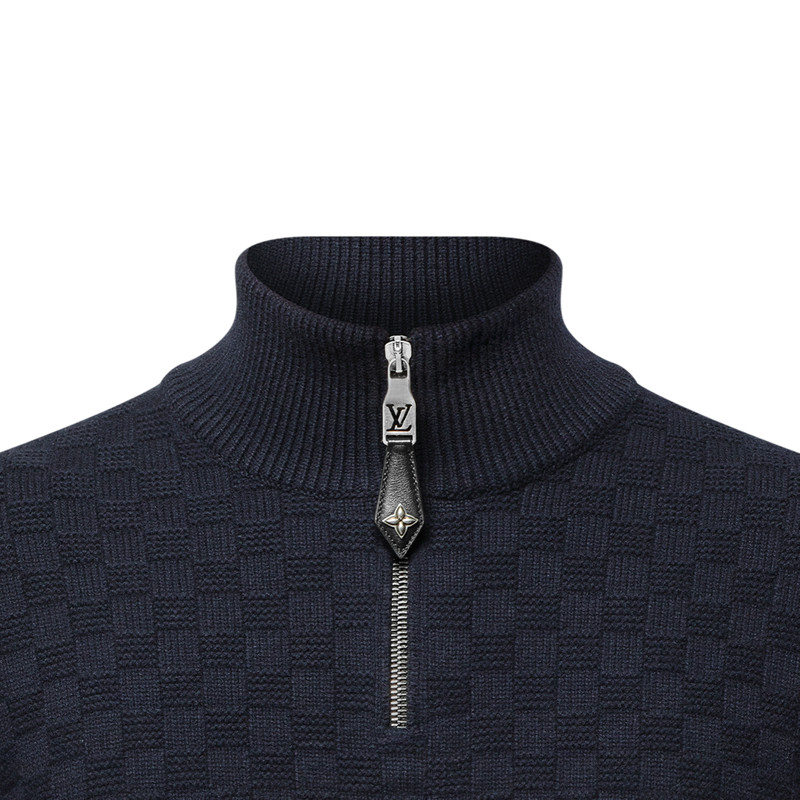 Cashmere-Wool Blend Half-Zip Pullover 2