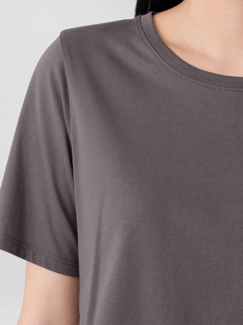 Organic Pima Cotton Jersey Round Neck Tee 5