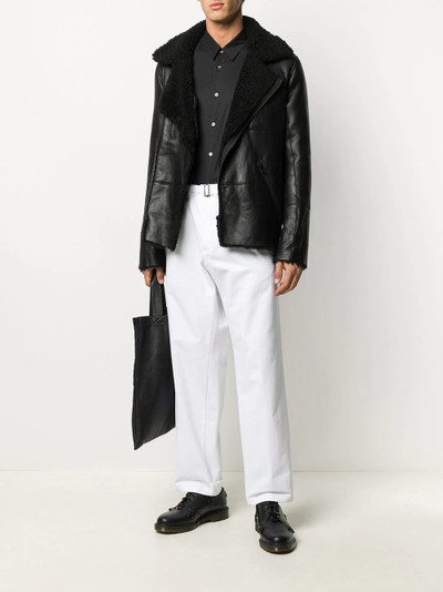 Ann Demeulemeester zip-up leather jacket outlook