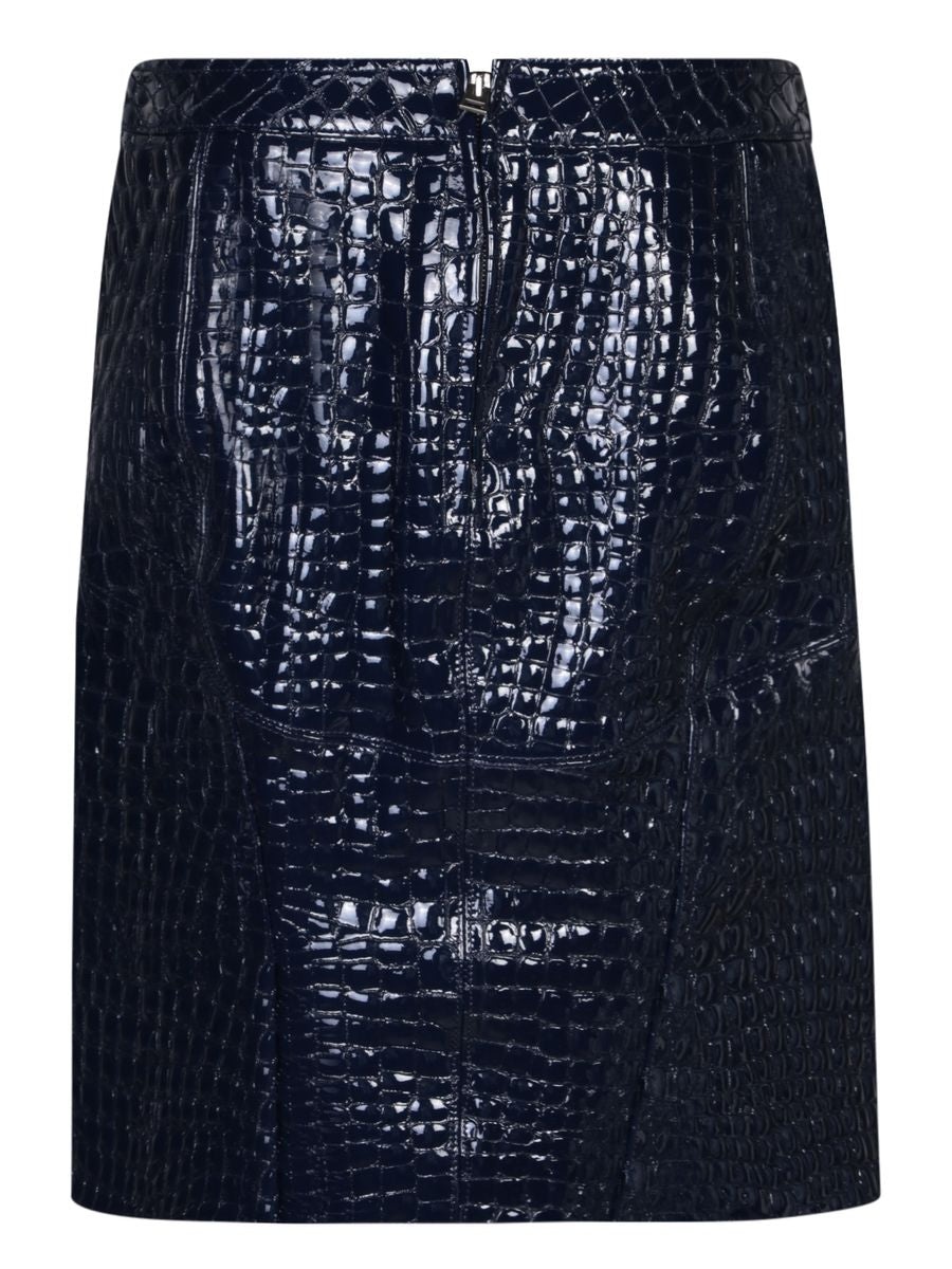 TOM FORD TOM FORD Crocodile Embossed Skirt | baltini