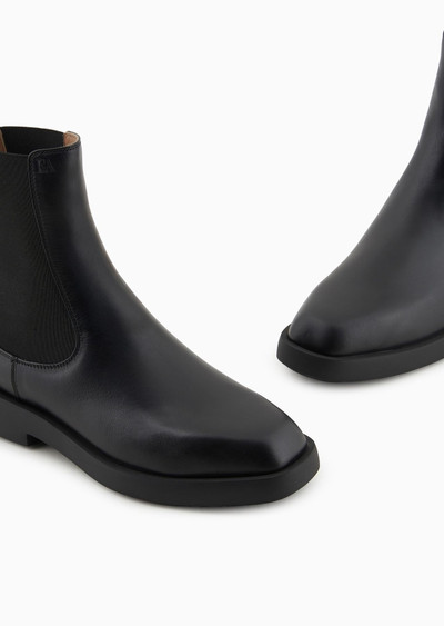 EMPORIO ARMANI Icon leather Beatle boots outlook