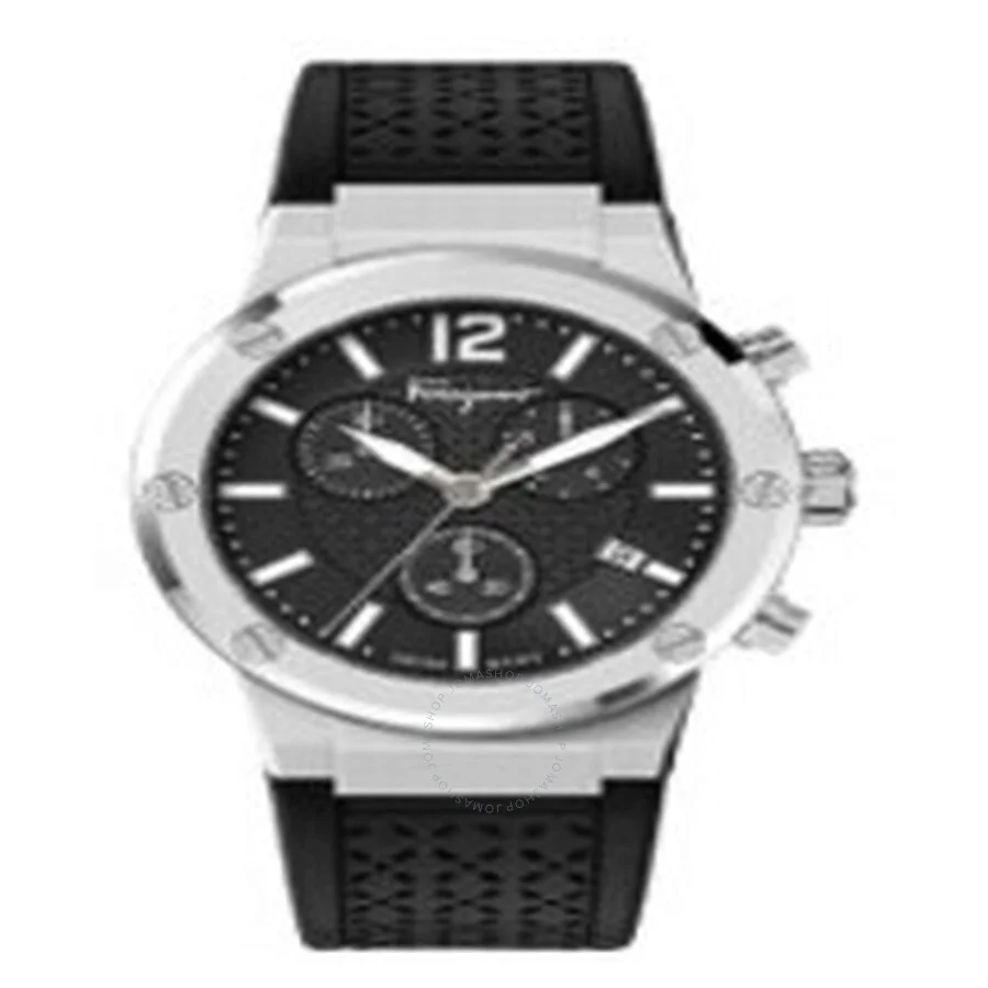Ferragamo F-80 Chronograph Quartz Black Dial Men's Watch SFJE00124 - 1