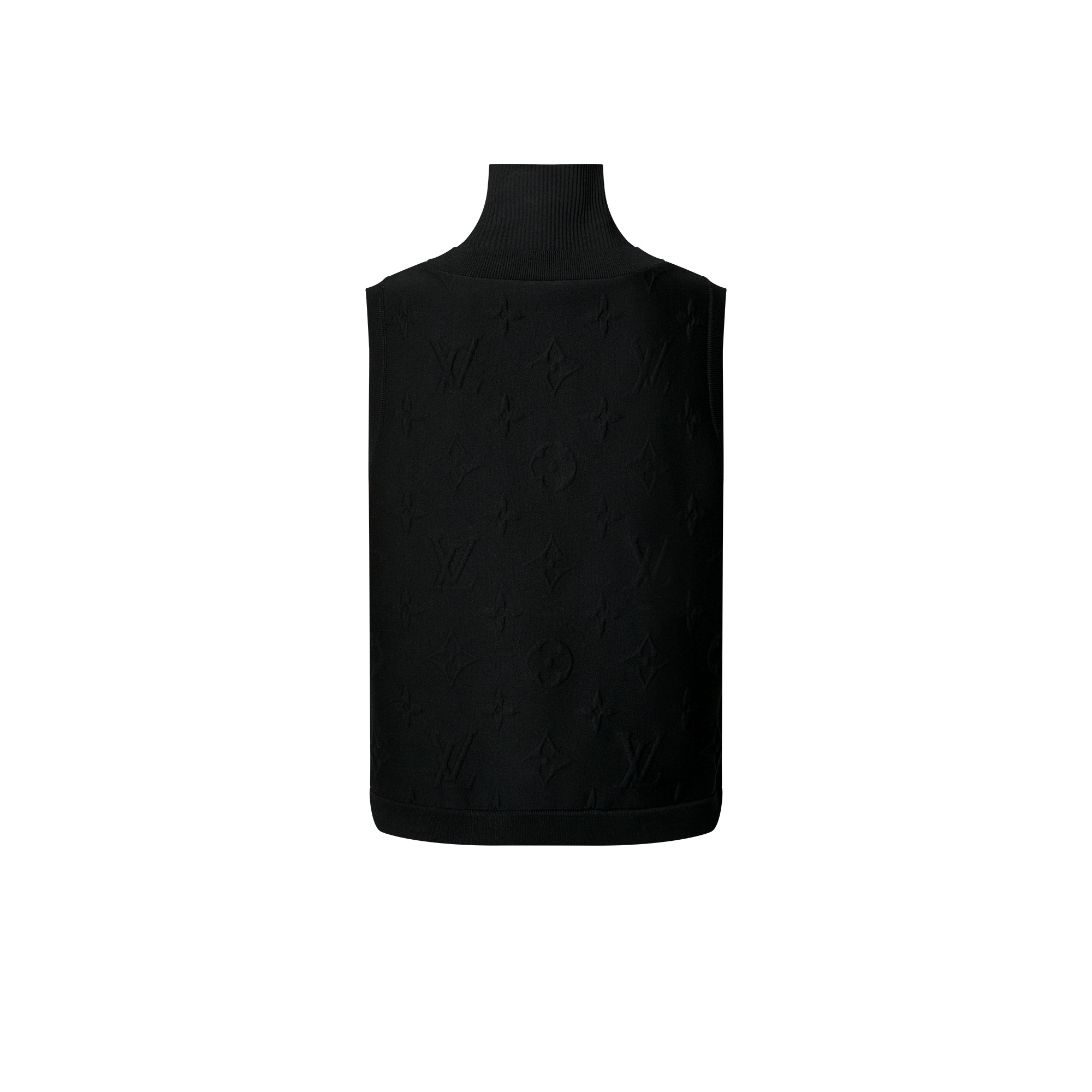 Embossed Monogram Sleeveless Sweater - 3