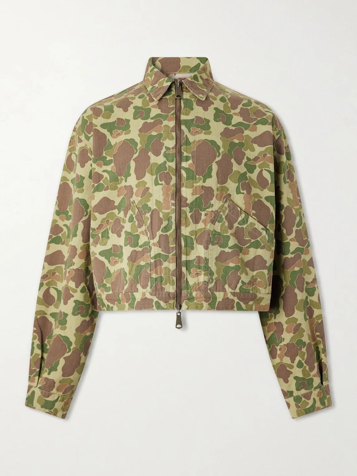 Drizzler Reversible Herringbone Camouflage-Print Cotton Blouson Jacket - 1