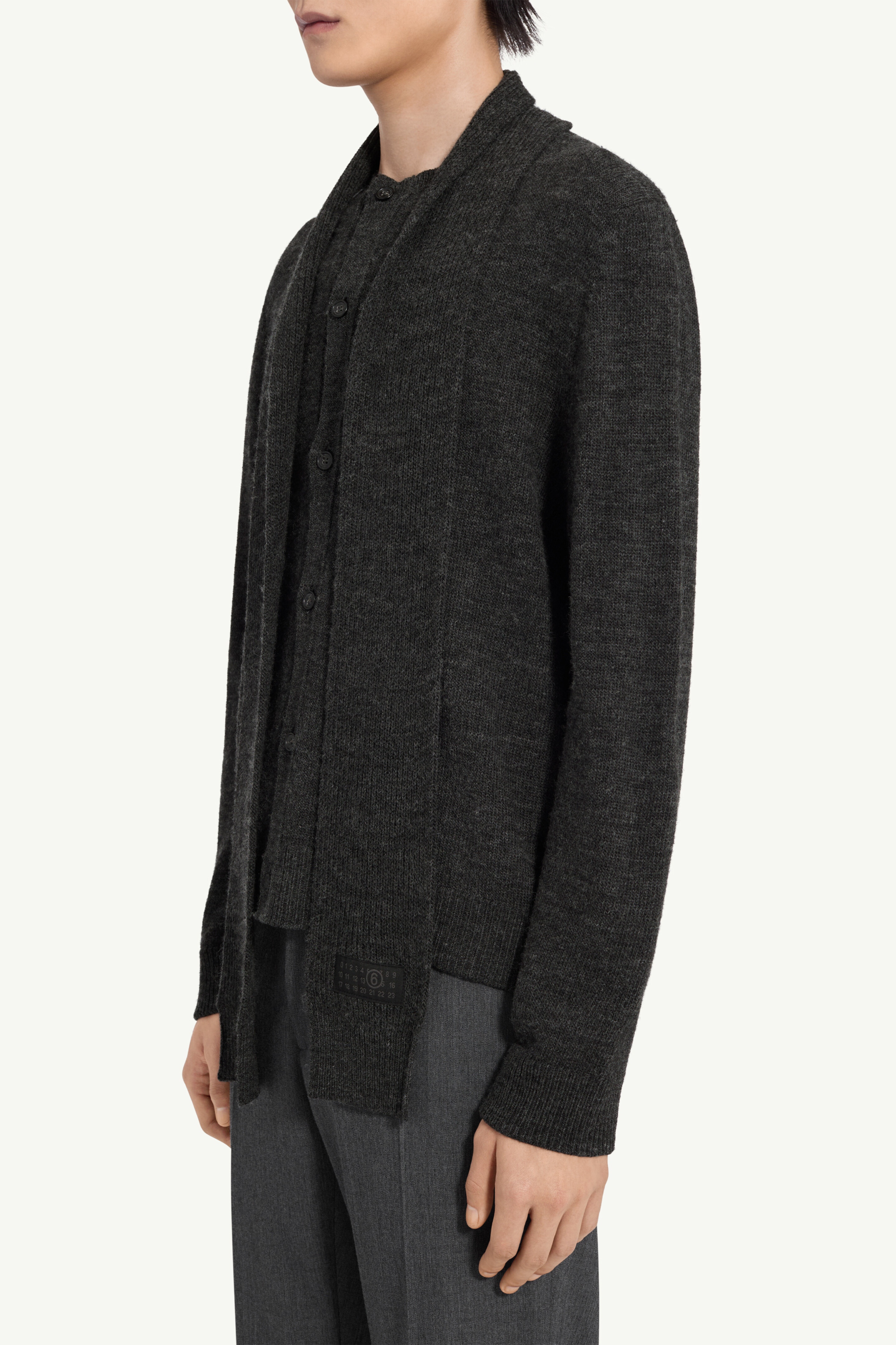 Scarf knit cardigan - 5