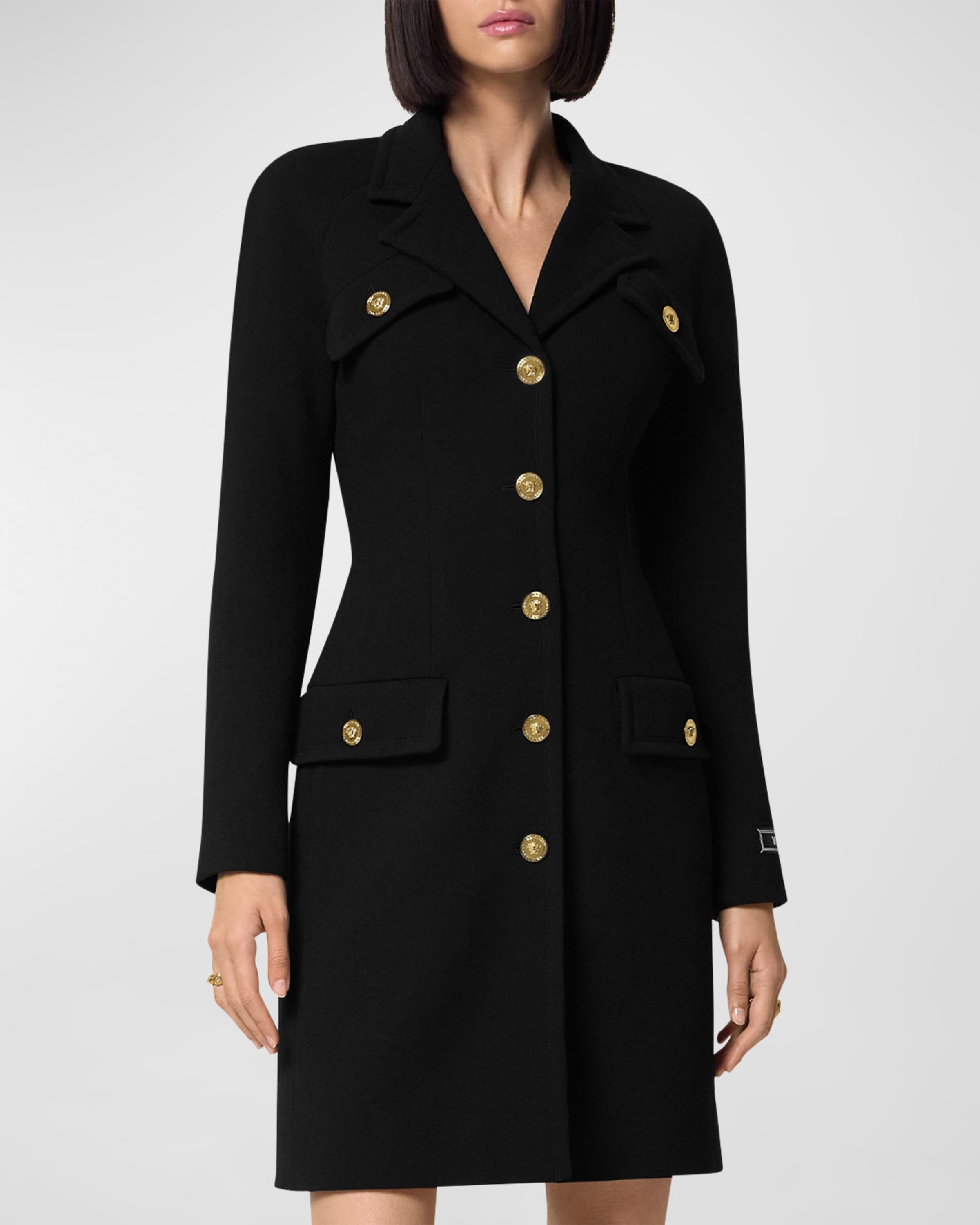 Double Wool Crepe Stretch Single-Breasted Coat - 2