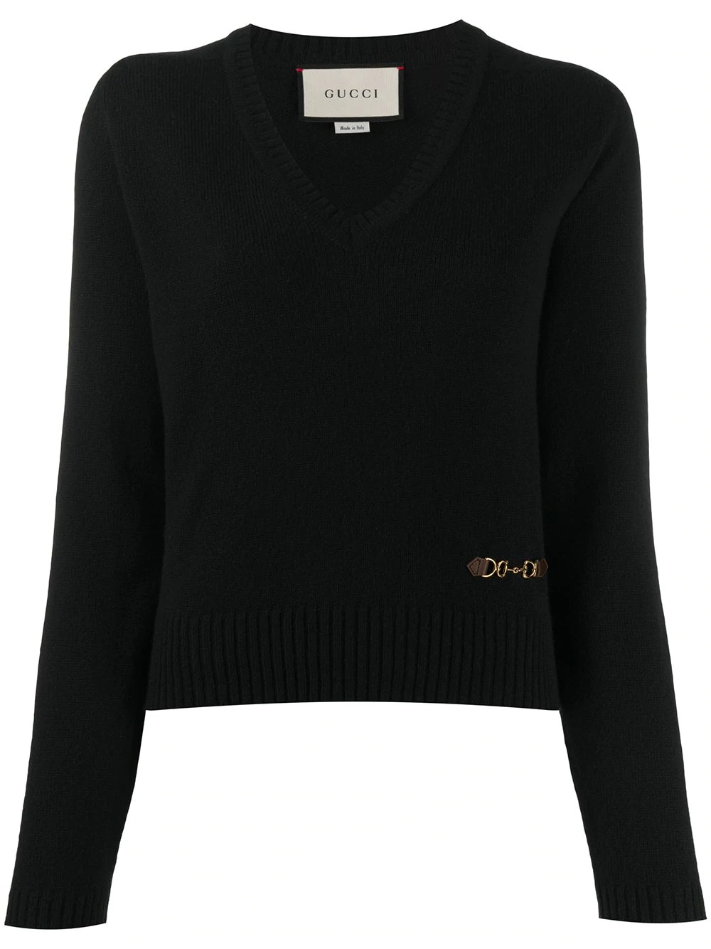 knitted long-sleeve jumper - 1