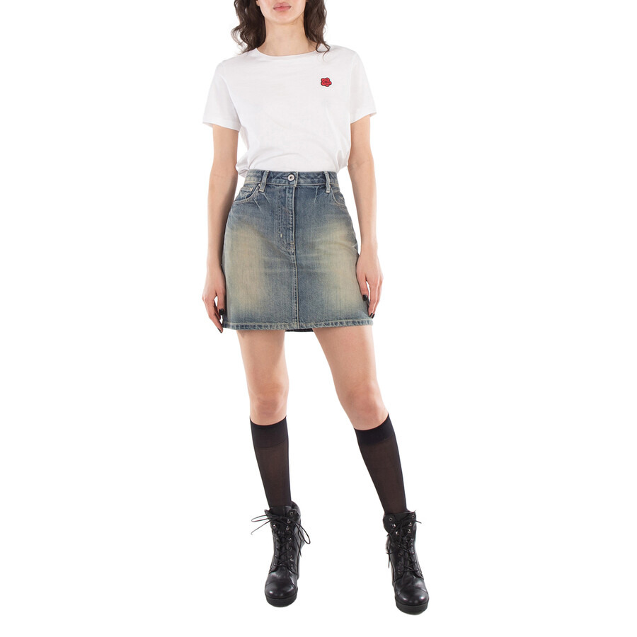 Kenzo Embroidered Flower Cotton T-Shirt - 2