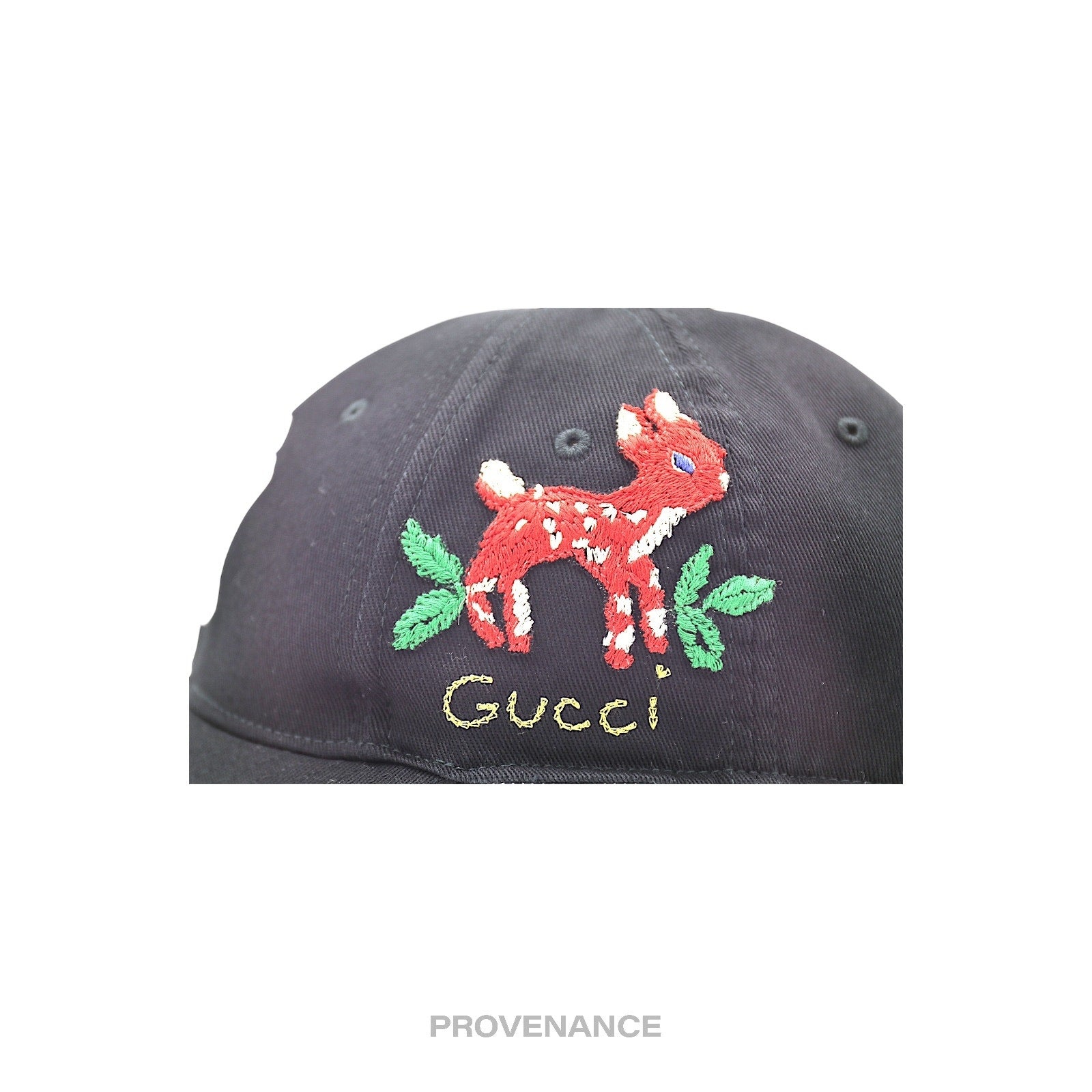 Gucci x NY Yankees Embroidered Hat Cap - Black Deer Bambi - 8