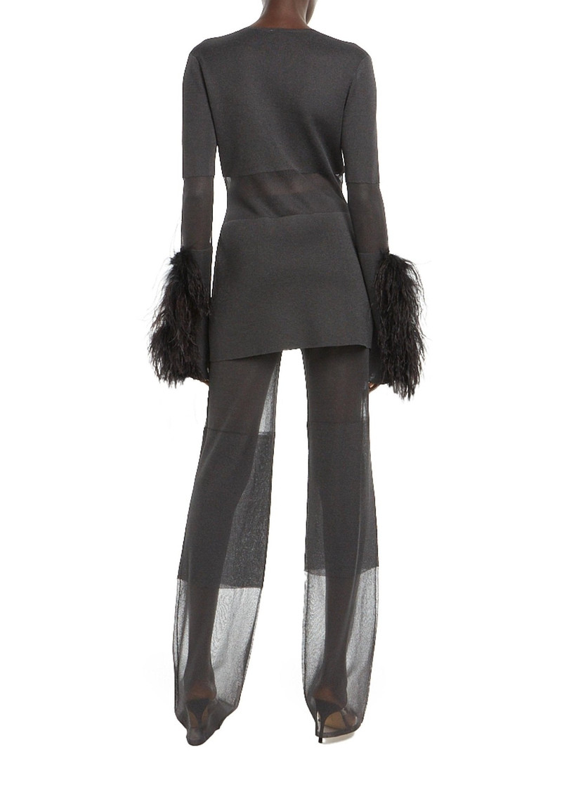 Sheer Viscose Feather Blazer 3