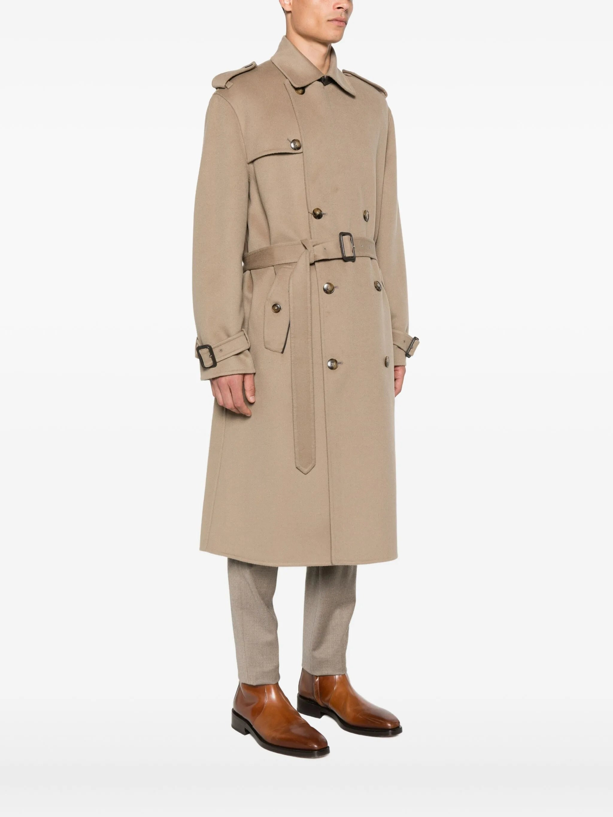 Canali Belted Double-breasted Coat - 2