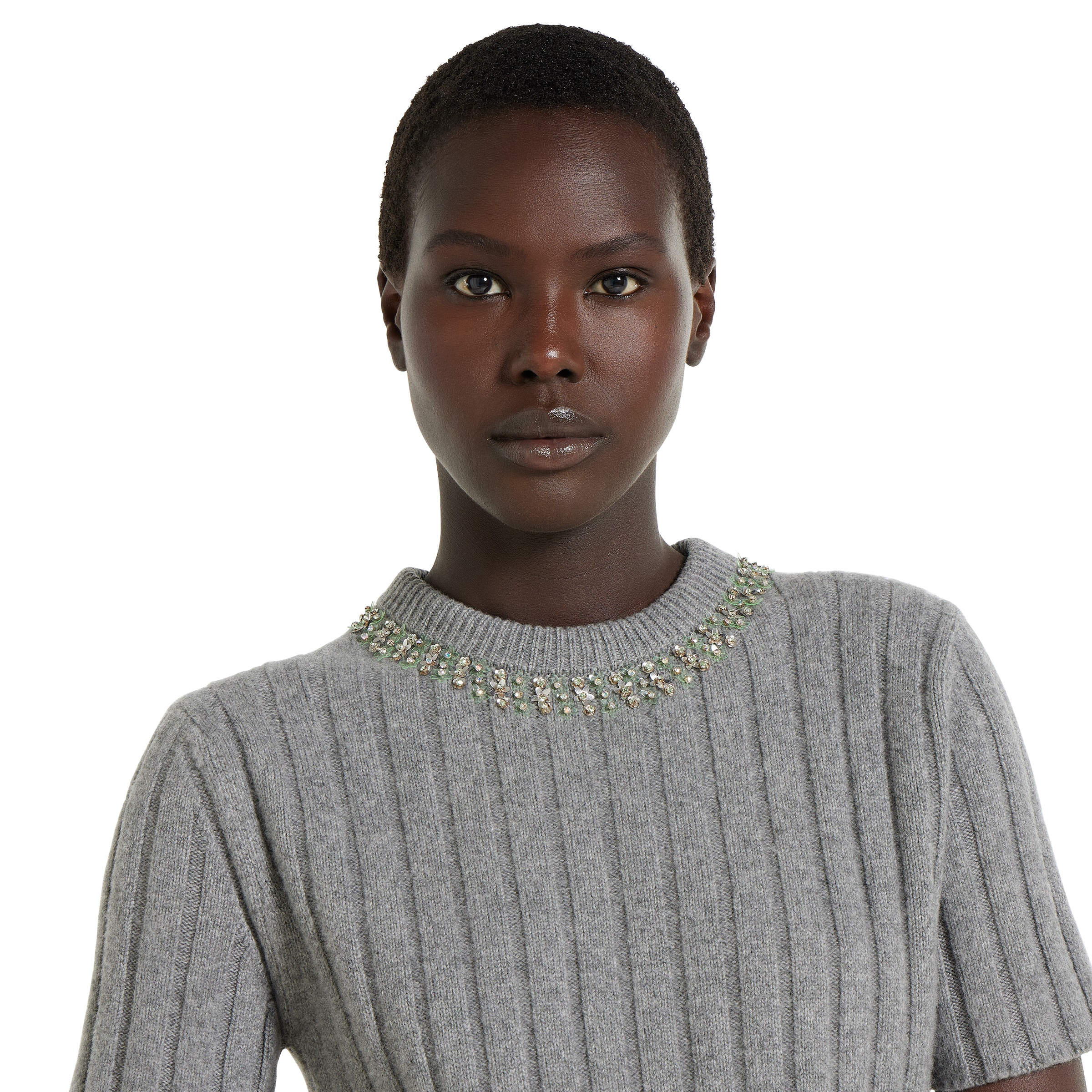 Rib soft wool and cashmere top - 5