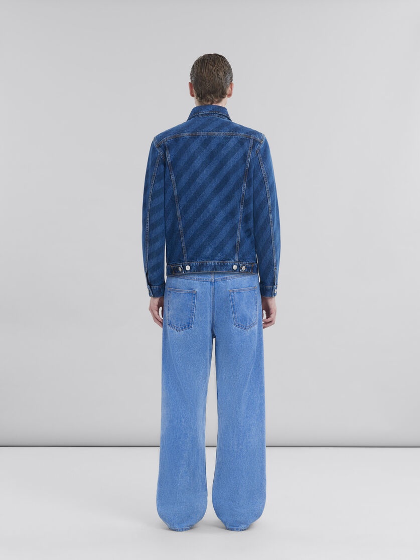 BLUE STRIPED DENIM JACKET - 3