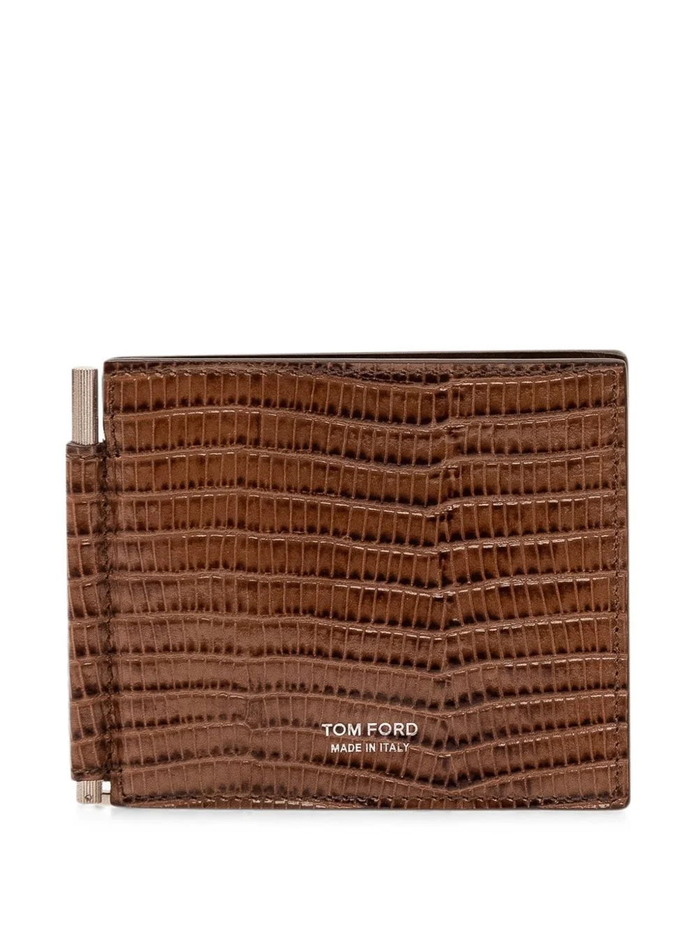 lizard-effect leather wallet - 1