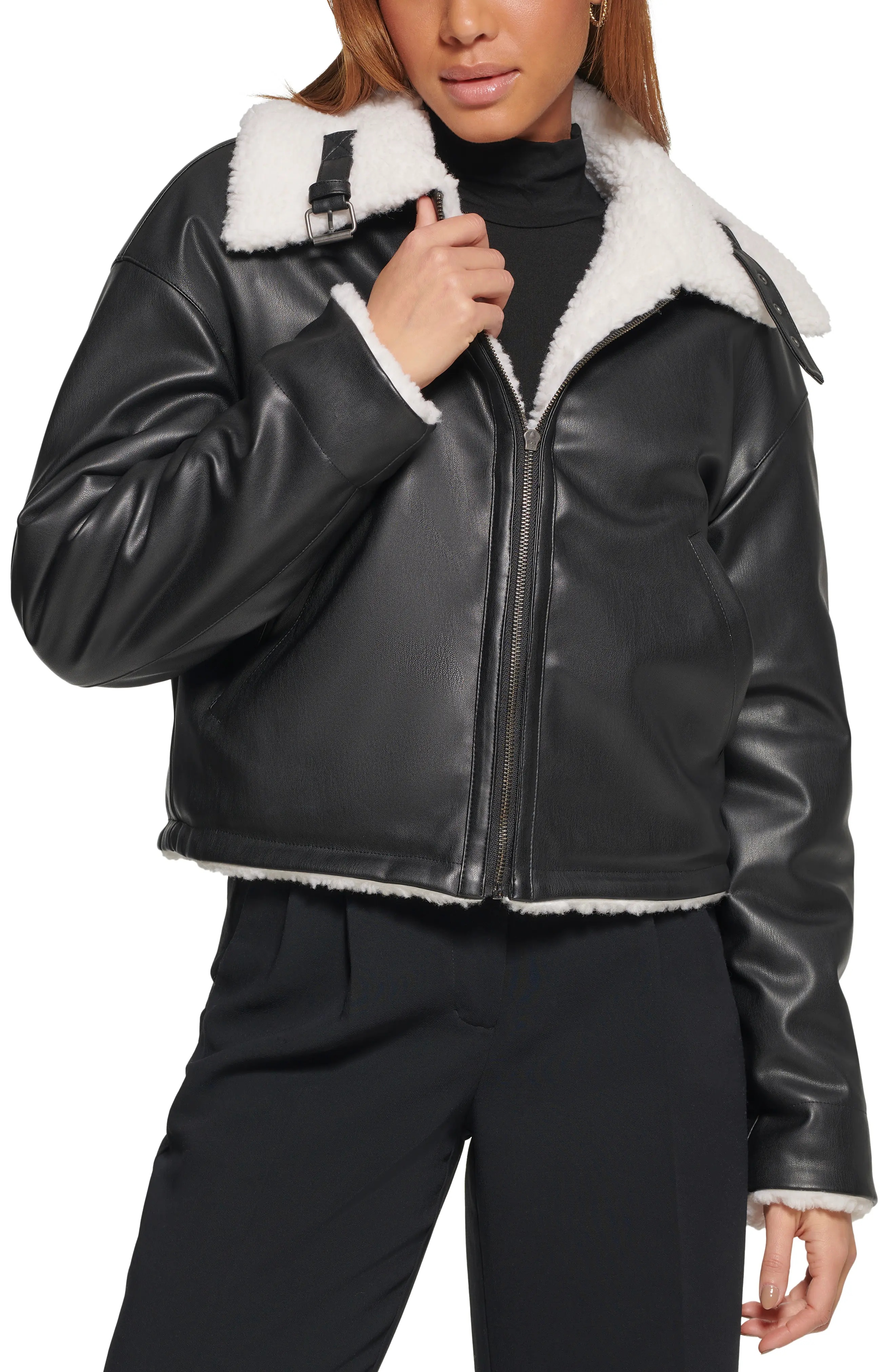 Reversible Faux Shearling Jacket - 1