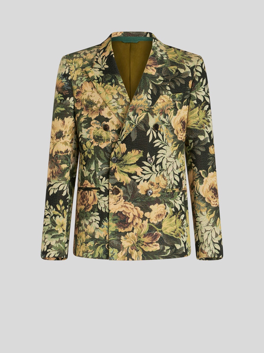 DOUBLE-BREASTED JACQUARD JACKET - 1