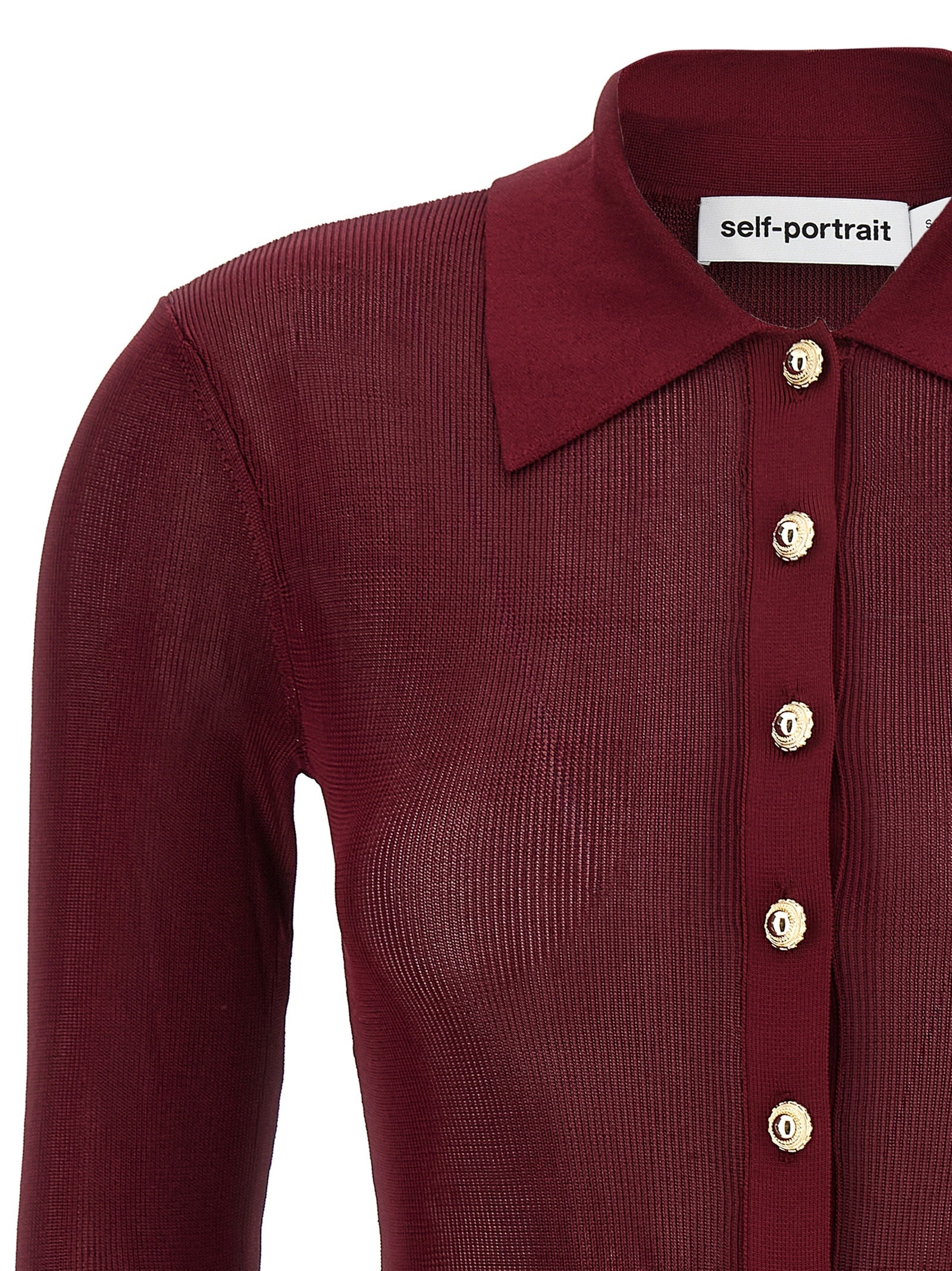 Viscose Knit Bodysuit Tops Bordeaux - 3