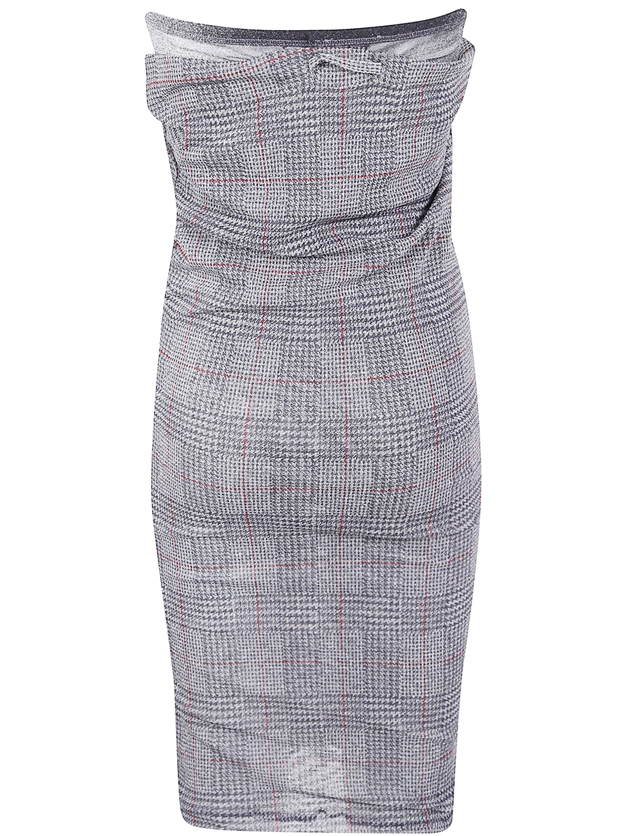 Jean Paul Gaultier Women Mesh Skirt Double Layer Printed "Body Shadow" And "Prince Of Wales" - 2